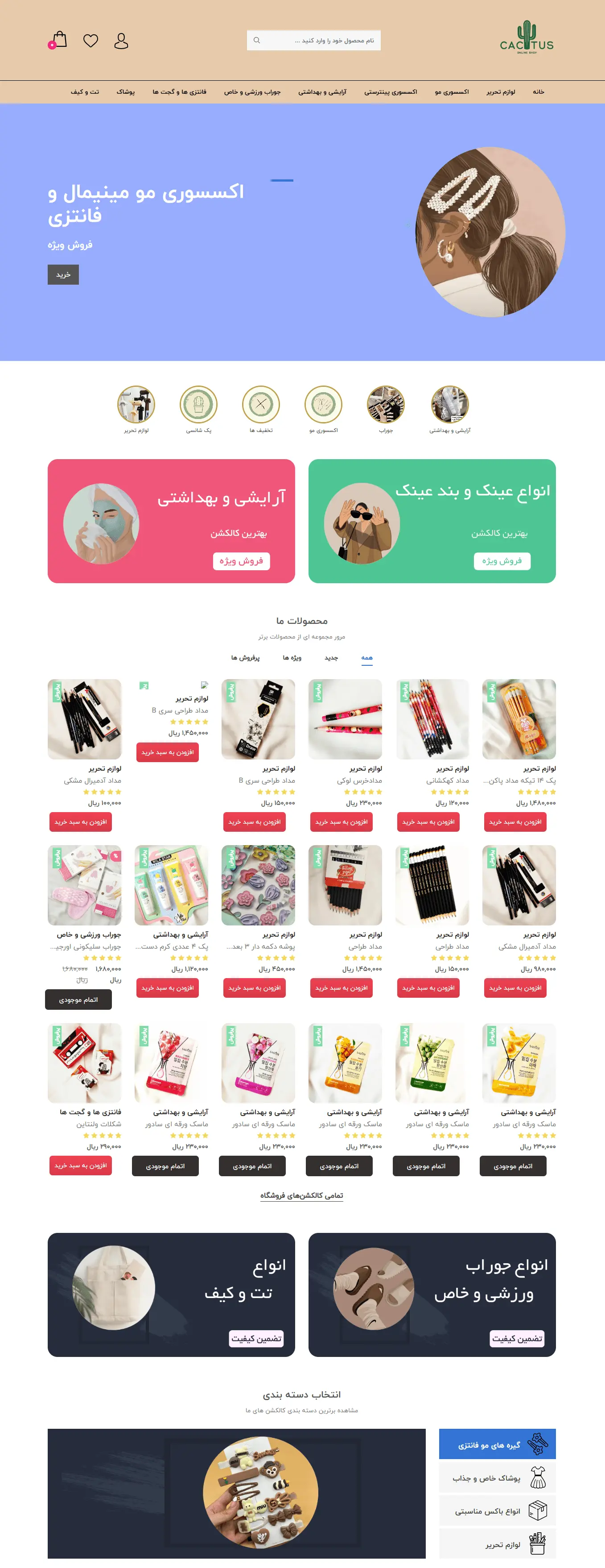 طراحی سایت فروشگاهی کاکتوس